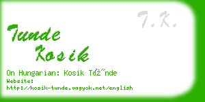 tunde kosik business card